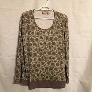 Chico's Geometric Circles Top Sz 3 XL Shirt